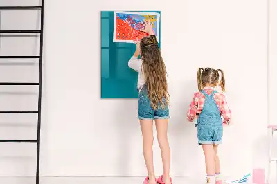 Magnetisch en uitwisbaar glazen wandbord marineblauw