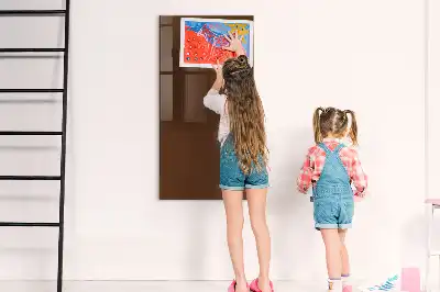 Magnetisch en uitwisbaar glazen wandbord bruin