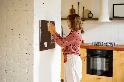 Magnetisch en uitwisbaar glazen wandbord bruin