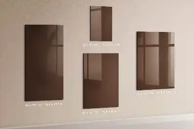 Magnetisch en uitwisbaar glazen wandbord bruin