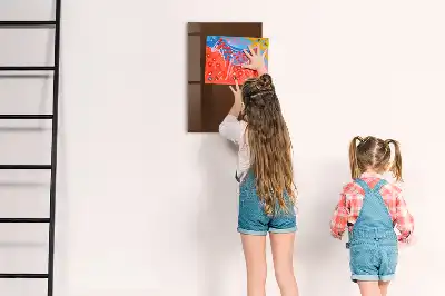 Magnetisch en uitwisbaar glazen wandbord bruin