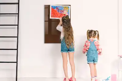 Magnetisch en uitwisbaar glazen wandbord bruin