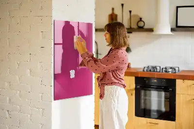 Magnetisch en uitwisbaar glazen wandbord intens roze