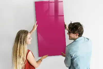Magnetisch en uitwisbaar glazen wandbord intens roze