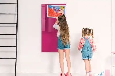 Magnetisch en uitwisbaar glazen wandbord intens roze