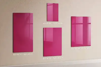 Magnetisch en uitwisbaar glazen wandbord intens roze