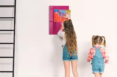 Magnetisch en uitwisbaar glazen wandbord intens roze