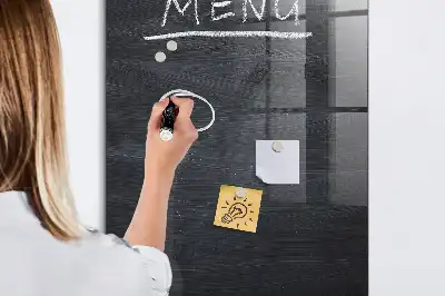Magnetisch en uitwisbaar glazen menubord wandbord van glas