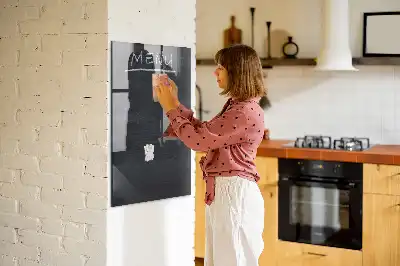 Magnetisch en uitwisbaar glazen menubord wandbord van glas