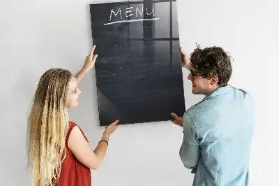 Magnetisch en uitwisbaar glazen menubord wandbord van glas