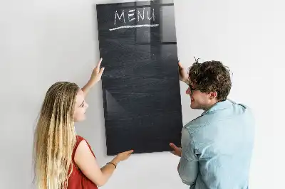 Magnetisch en uitwisbaar glazen menubord wandbord van glas