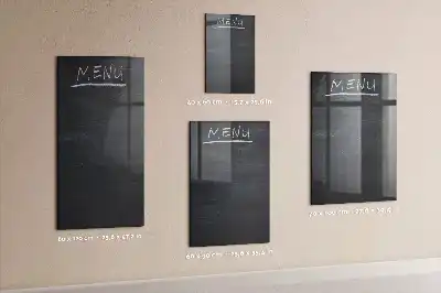 Magnetisch en uitwisbaar glazen menubord wandbord van glas