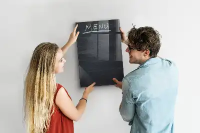 Magnetisch en uitwisbaar glazen menubord wandbord van glas