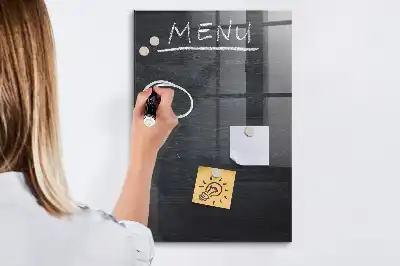 Magnetisch en uitwisbaar glazen menubord wandbord van glas