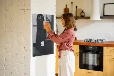 Magnetisch en uitwisbaar glazen menubord wandbord van glas