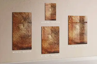 Magnetisch en beschrijfbaar glazen wandbord met print van een boomstam dwarsdoorsnede