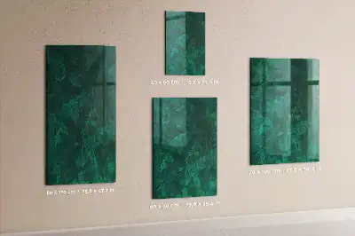 Magnetisch en uitwisbaar glazen wandbord in smaragdgroene kleur