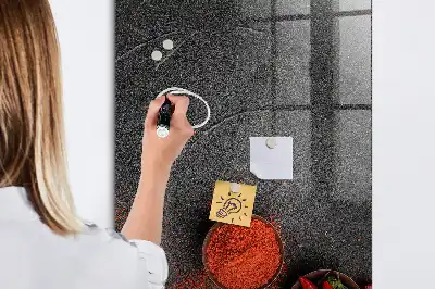 Gemalen paprikapoeder magnetisch en uitwisbaar glazen wandbord