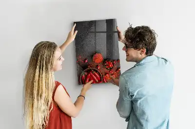 Gemalen paprikapoeder magnetisch en uitwisbaar glazen wandbord