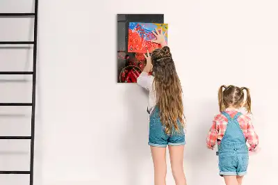Gemalen paprikapoeder magnetisch en uitwisbaar glazen wandbord
