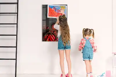 Gemalen paprikapoeder magnetisch en uitwisbaar glazen wandbord