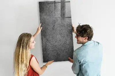 Decoratief glazen wandbord beschrijfbaar en magnetisch in betonlook