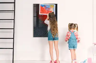 Gemalen paprikapoeder decoratief glazen wandbord dat beschrijfbaar en magnetisch is