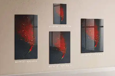 Gemalen paprikapoeder decoratief glazen wandbord dat beschrijfbaar en magnetisch is