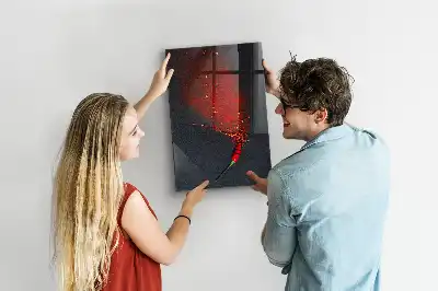 Gemalen paprikapoeder decoratief glazen wandbord dat beschrijfbaar en magnetisch is