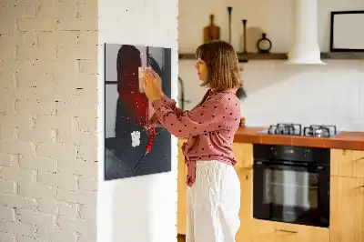 Gemalen paprikapoeder decoratief glazen wandbord dat beschrijfbaar en magnetisch is