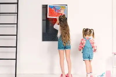 Gemalen paprikapoeder decoratief glazen wandbord dat beschrijfbaar en magnetisch is