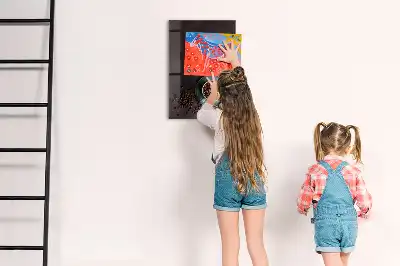 Decoratief glazen memobord met afbeelding van koffiebonen, beschrijfbaar en magnetisch