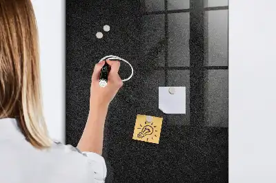 Magnetisch en uitwisbaar glazen wandbord donkere rots