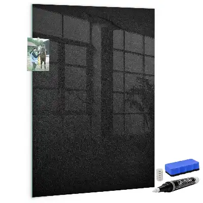 Magnetisch en uitwisbaar glazen wandbord donkere rots