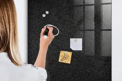 Magnetisch en uitwisbaar glazen wandbord donkere rots