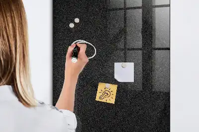 Magnetisch en uitwisbaar glazen wandbord donkere rots
