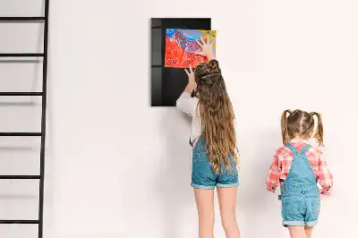 Magnetisch en uitwisbaar glazen wandbord donkere rots