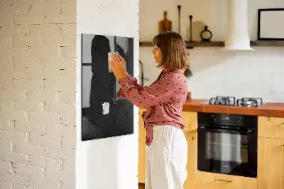 Magnetisch en uitwisbaar glazen wandbord donkere rots