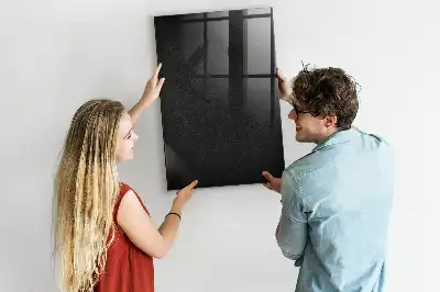 Magnetisch en uitwisbaar glazen wandbord donkere rots