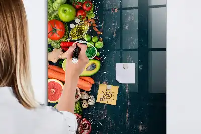 Glazen wandbord decoratief, magnetisch en beschrijfbaar