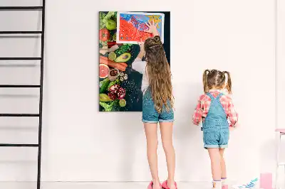 Glazen wandbord decoratief, magnetisch en beschrijfbaar