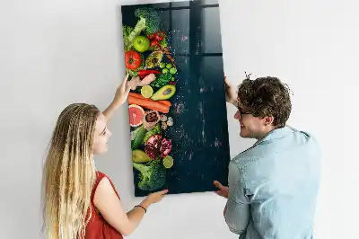 Glazen wandbord decoratief, magnetisch en beschrijfbaar