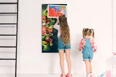Glazen wandbord decoratief, magnetisch en beschrijfbaar