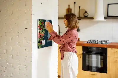 Glazen wandbord decoratief, magnetisch en beschrijfbaar