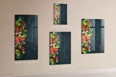 Glazen wandbord decoratief, magnetisch en beschrijfbaar