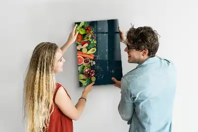 Glazen wandbord decoratief, magnetisch en beschrijfbaar