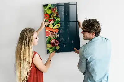 Glazen wandbord decoratief, magnetisch en beschrijfbaar