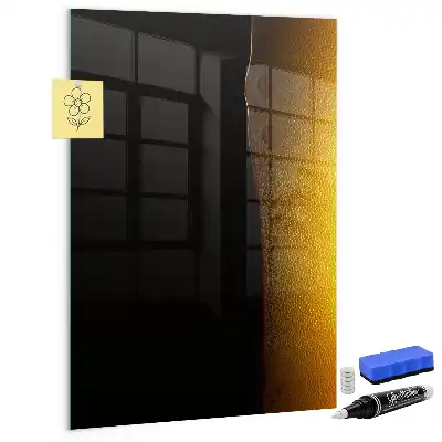 Magnetisch glazen memobord donker bier design