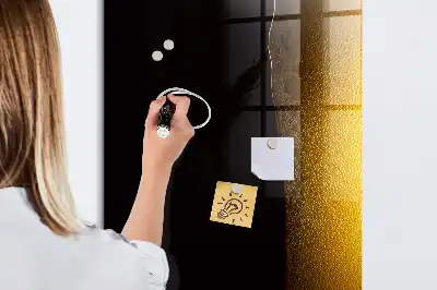 Magnetisch glazen memobord donker bier design