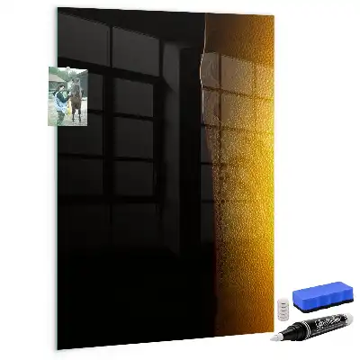 Magnetisch glazen memobord donker bier design